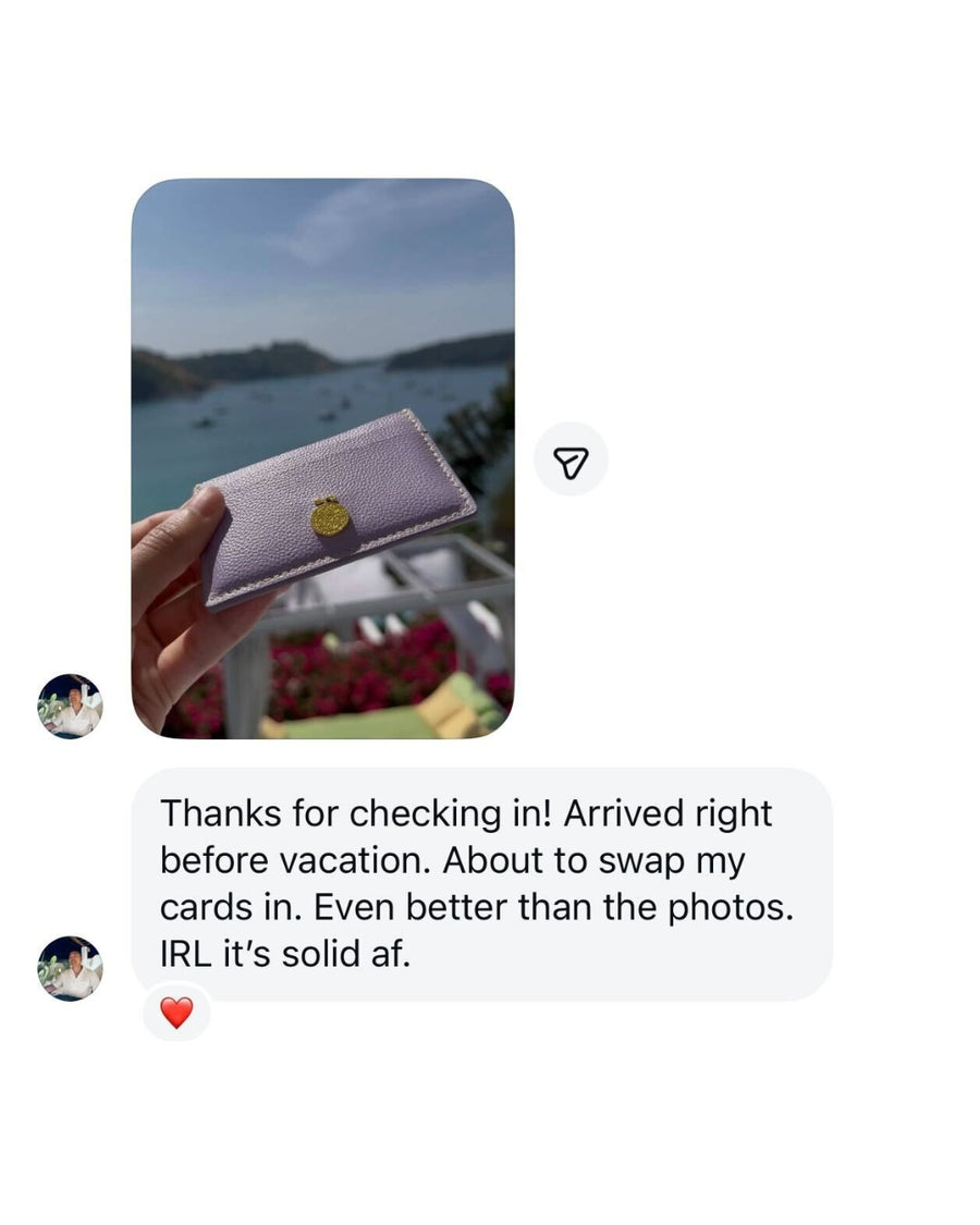 Customer message about their Founding Titan Co. order